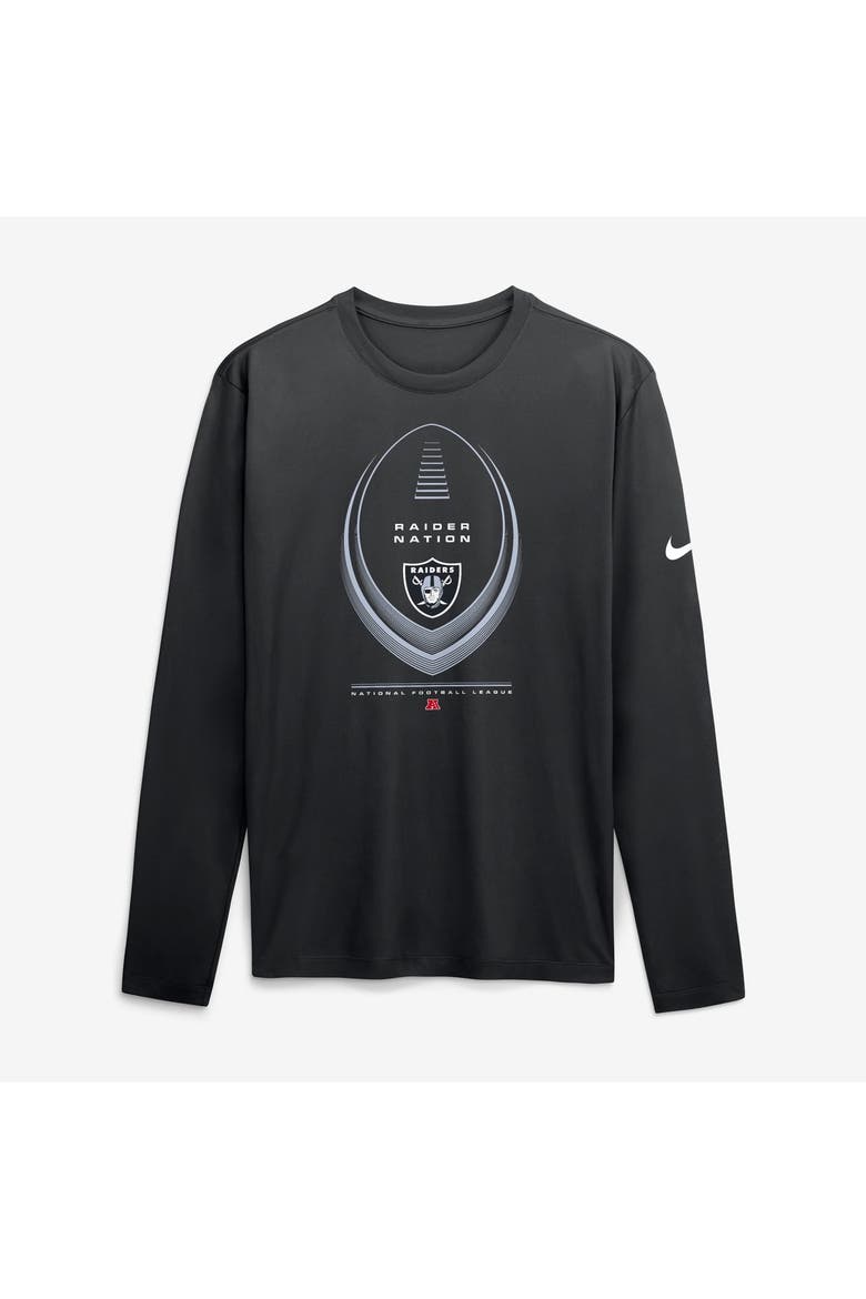 Men's Nike Black Las Vegas Raiders Legend Icon Dri-FIT Long Sleeve T-Shirt, Alternate, color, Black