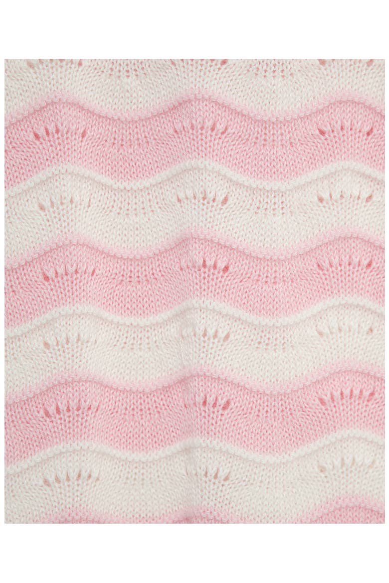 Curvy Stripe Pointelle Knit Bubble Romper, Alternate, color, PINK