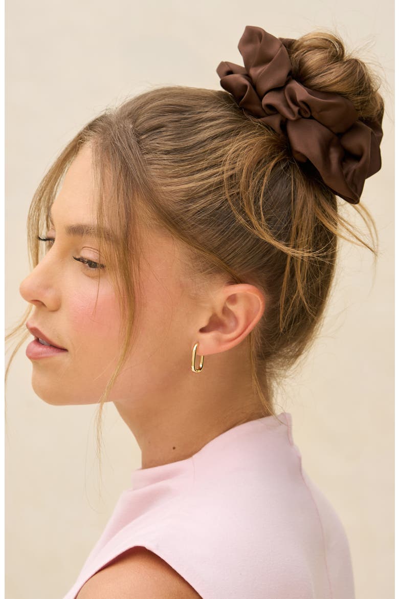 2-Pack Oversize Scrunchies, Alternate, color, BLACK CHOCOLATE