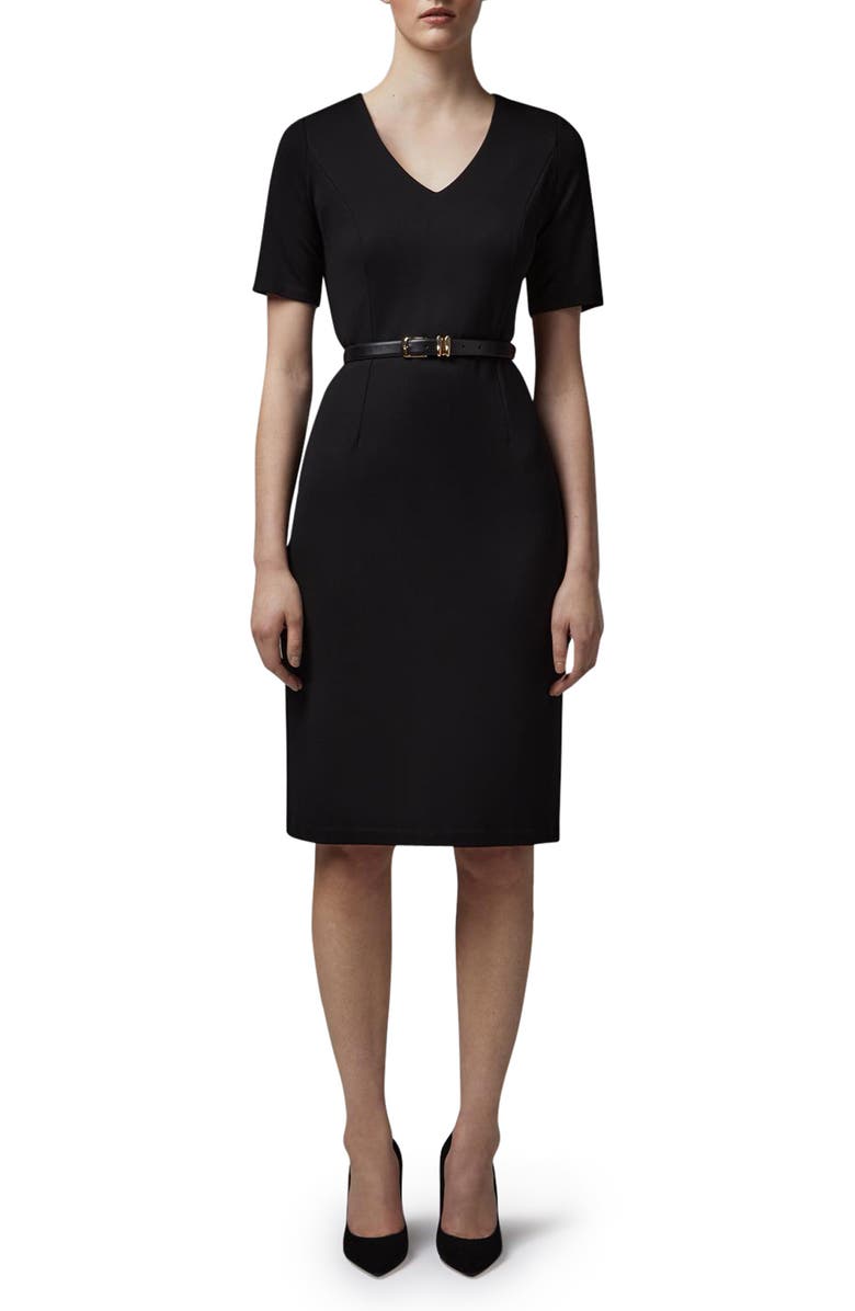 LK Bennett Natasha V-Neck Sheath Dress, Main, color, 