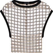 ÚCHÈ Sequin Cut Out Top