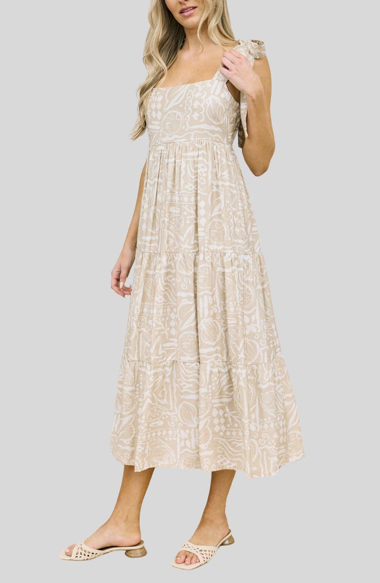 Blu Pepper Square Neck Midi Dress, Alternate, color,