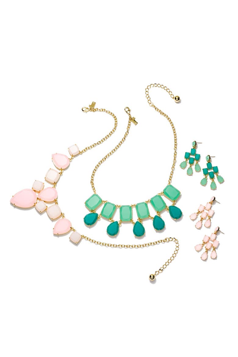 'branton square' bib necklace (Nordstrom Exclusive), Alternate, color, GREY MULTI/ GOLD