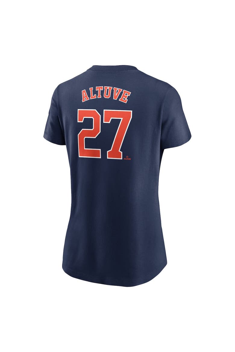 Women's Nike Jose Altuve Navy Houston Astros Fuse Name & Number T-Shirt, Alternate, color, Navy