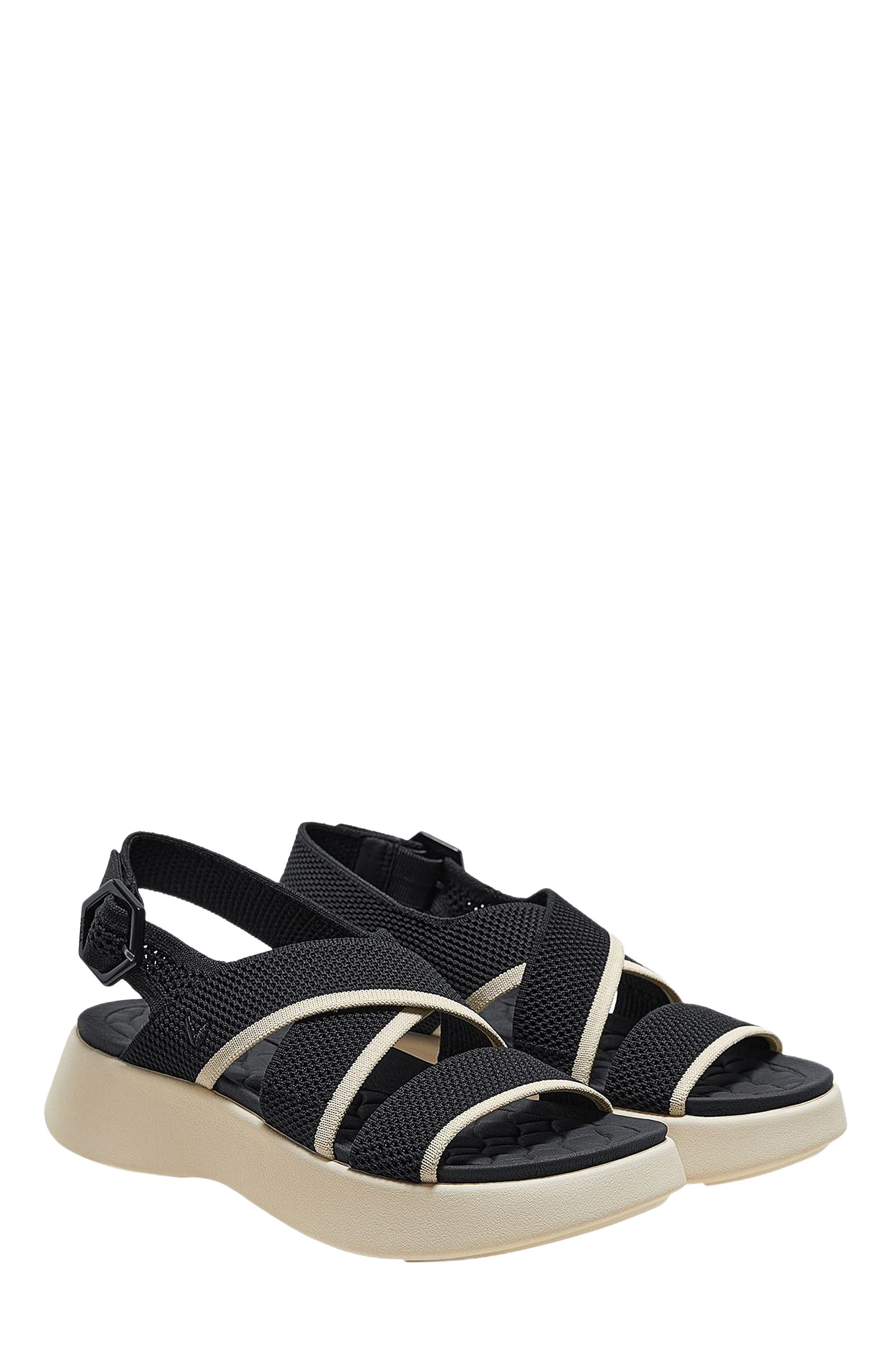 VIVAIA AdaptAll Sport Sandals, Main, color, Black Cream Ivory