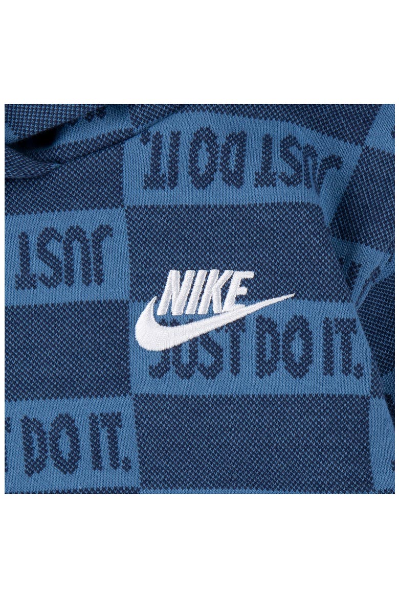 Kids' Club Fleece Textured Hoodie, Alternate, color, MIDNIGHT NAVY
