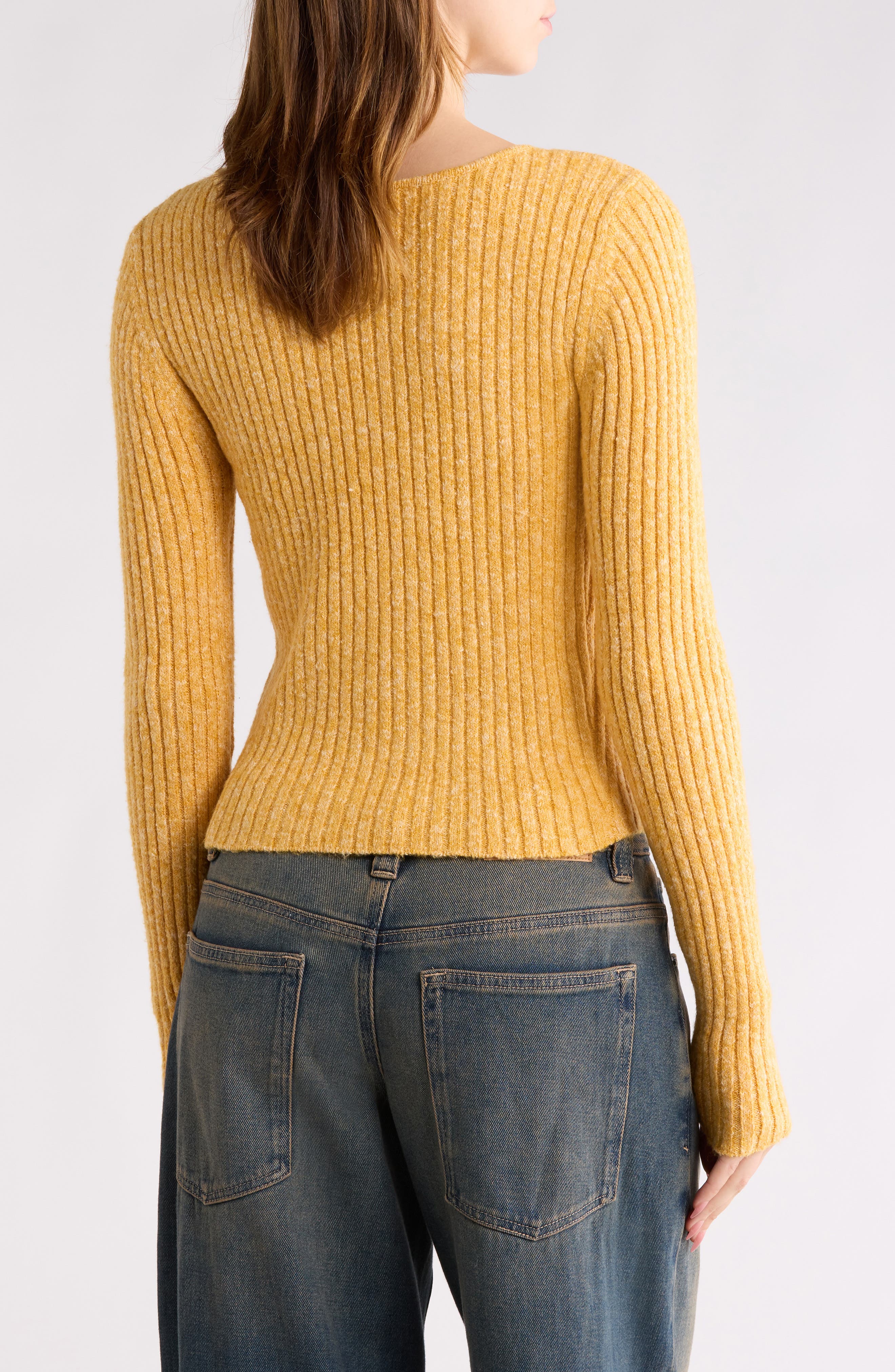 Margot Tie Front Rib Sweater - image 2