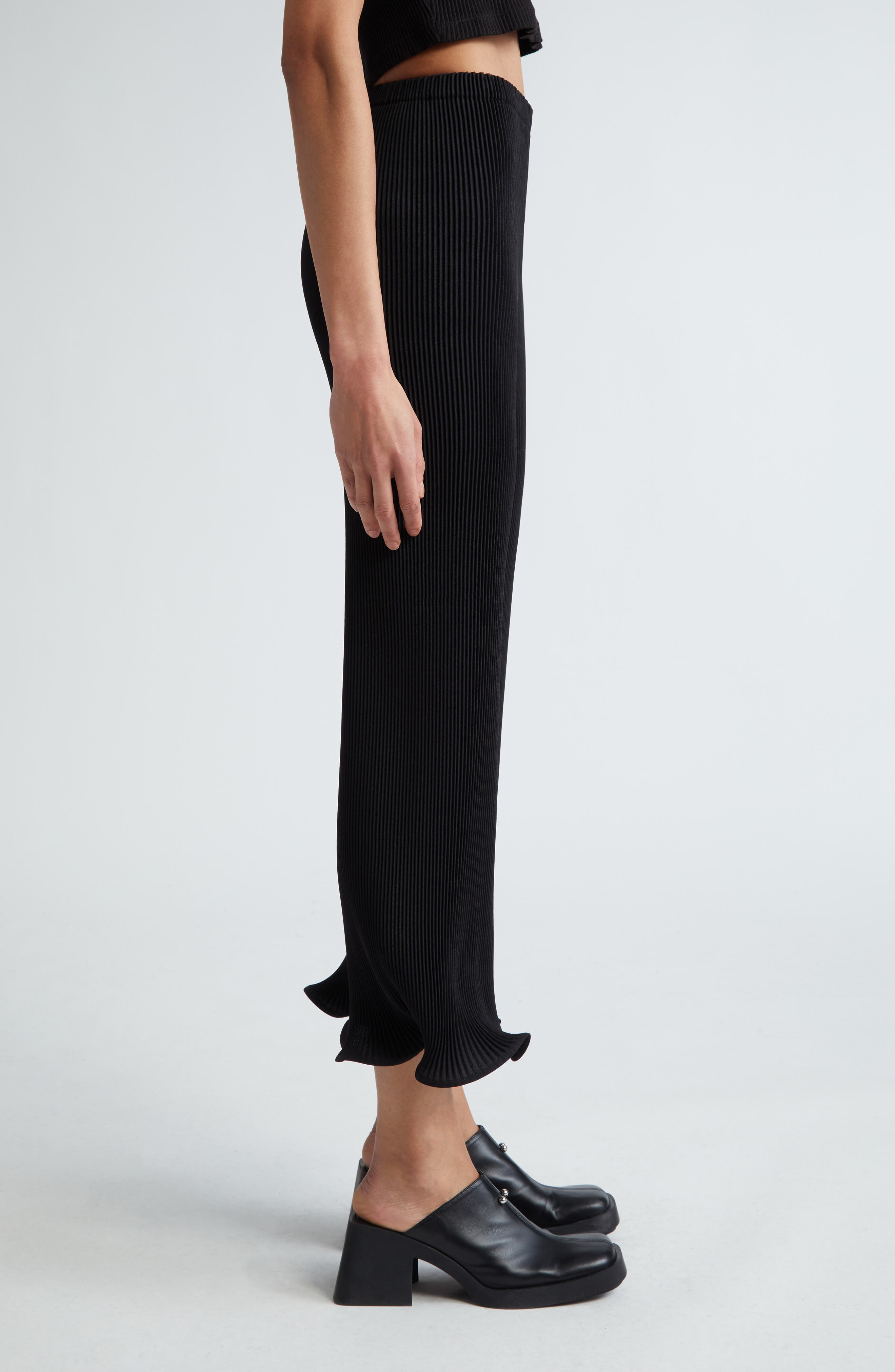 MELITTA BAUMEISTER Rib Ripple Hem Crop Pants (Women) | Nordstromrack