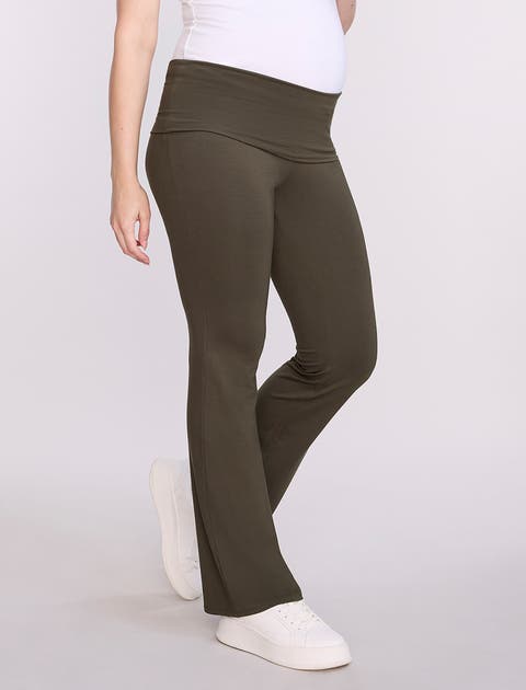 Roll Over Waistband Flare Legging
