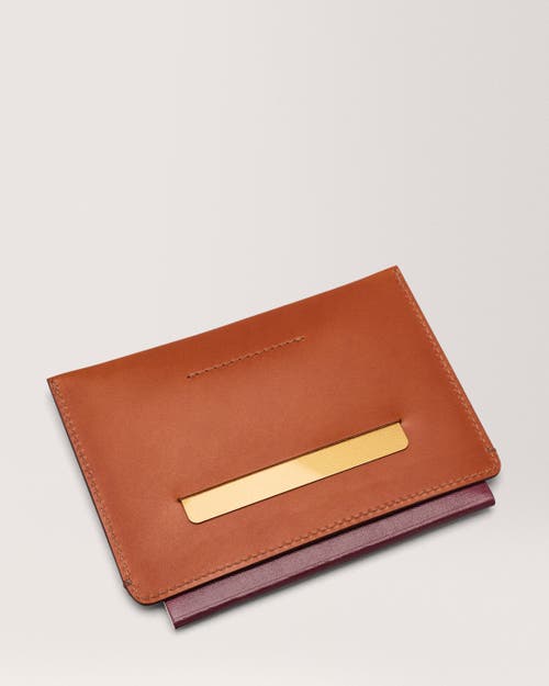 Carl Friedrik Easton Passport Holder In Cognac