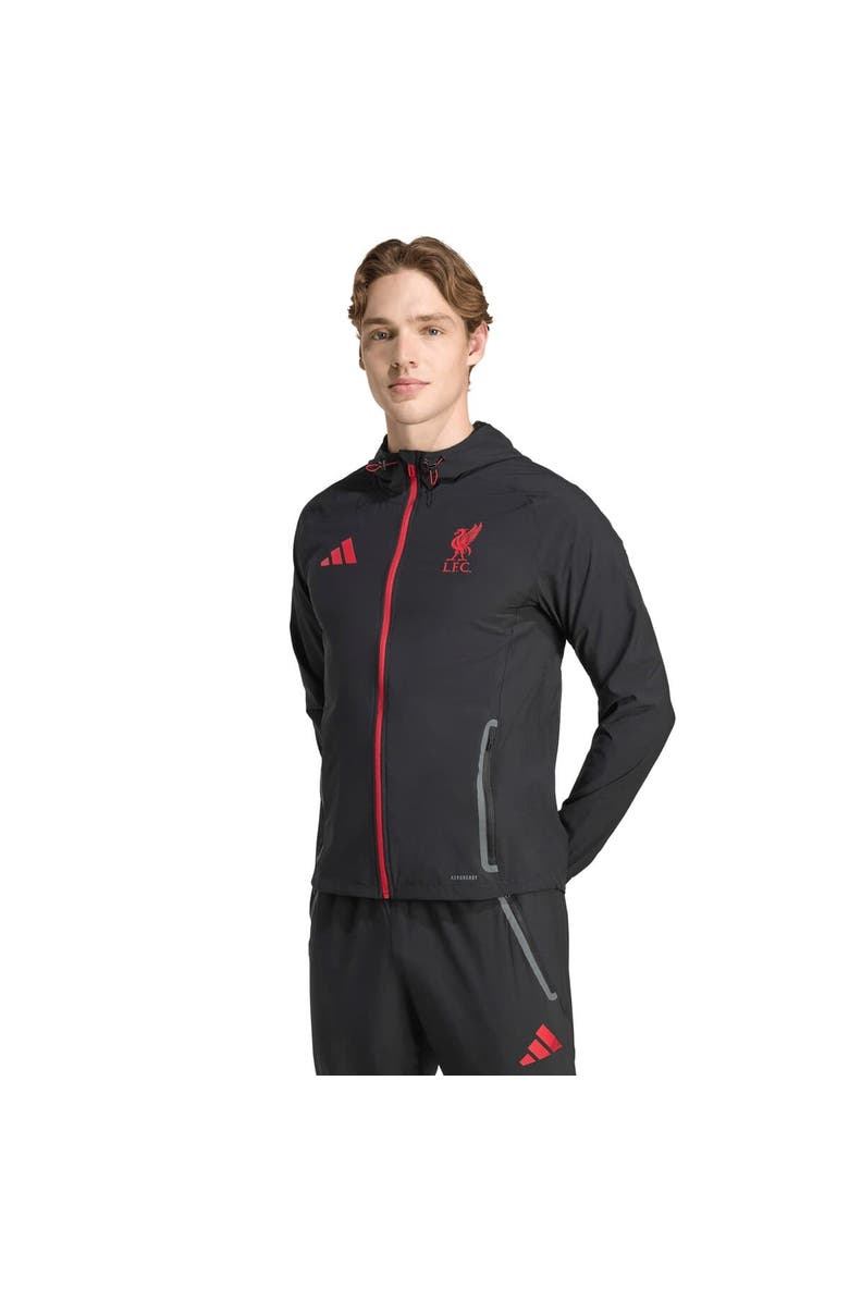 adidas Men's adidas Black Liverpool 2025/26 Tiro Vis Tech Travel Jacket, Main, color, Black