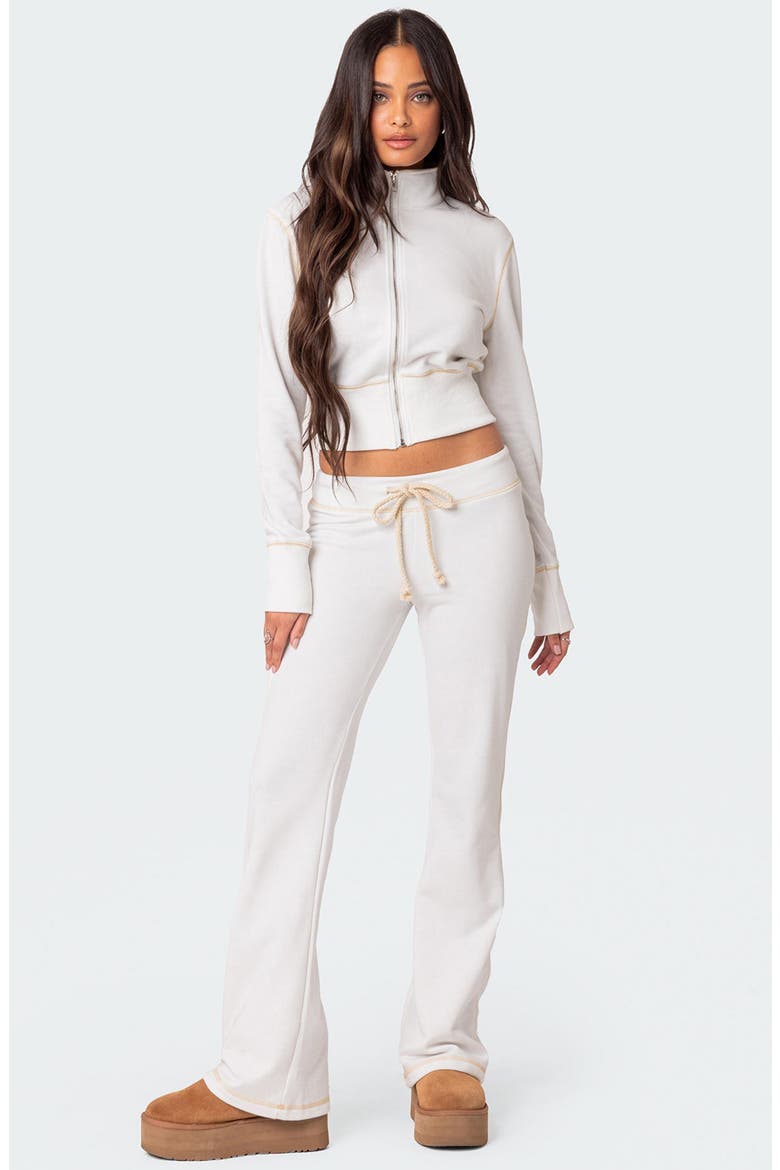Alexia Low Rise Sweatpants, Alternate, color, WHITE