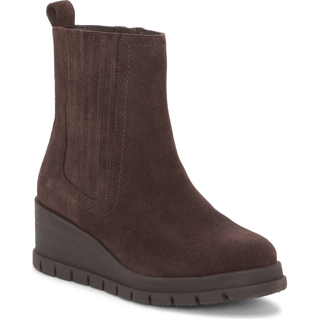 Lucky Brand Sondruh Platform Wedge Bootie In Brown