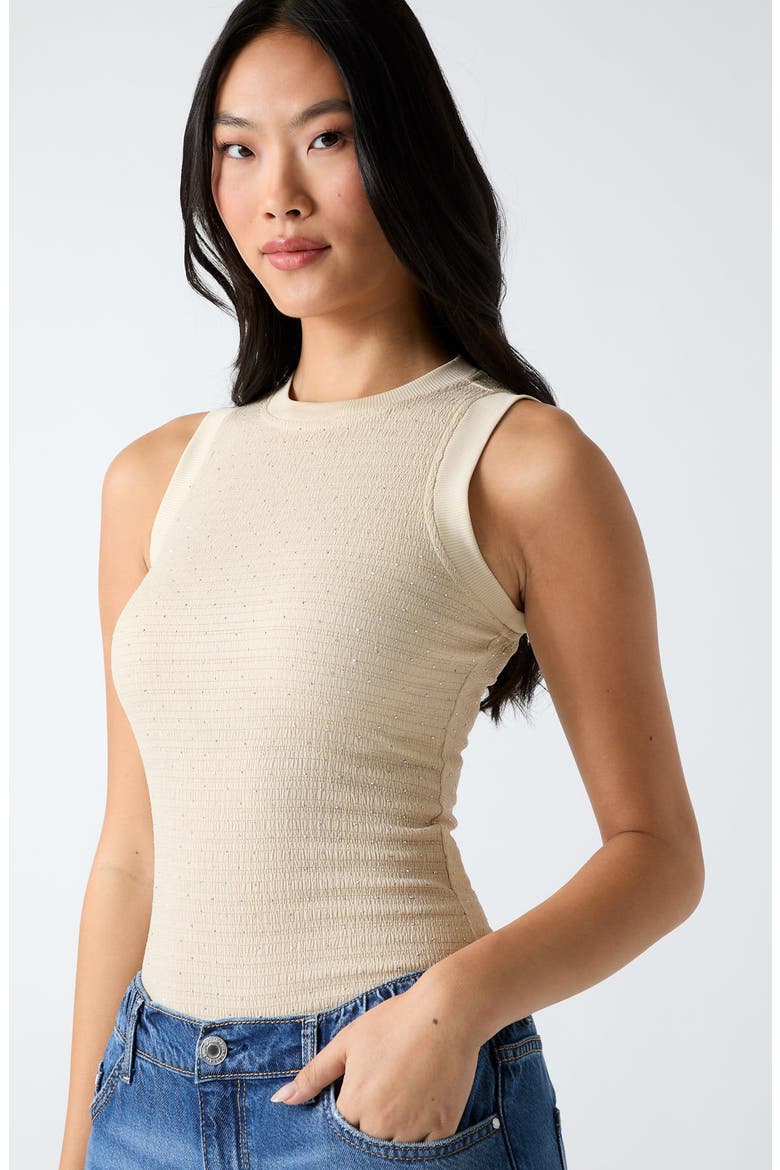 Francine Hotfix Smocked Sleeveless Top, Alternate, color, F1CY-LIGHT