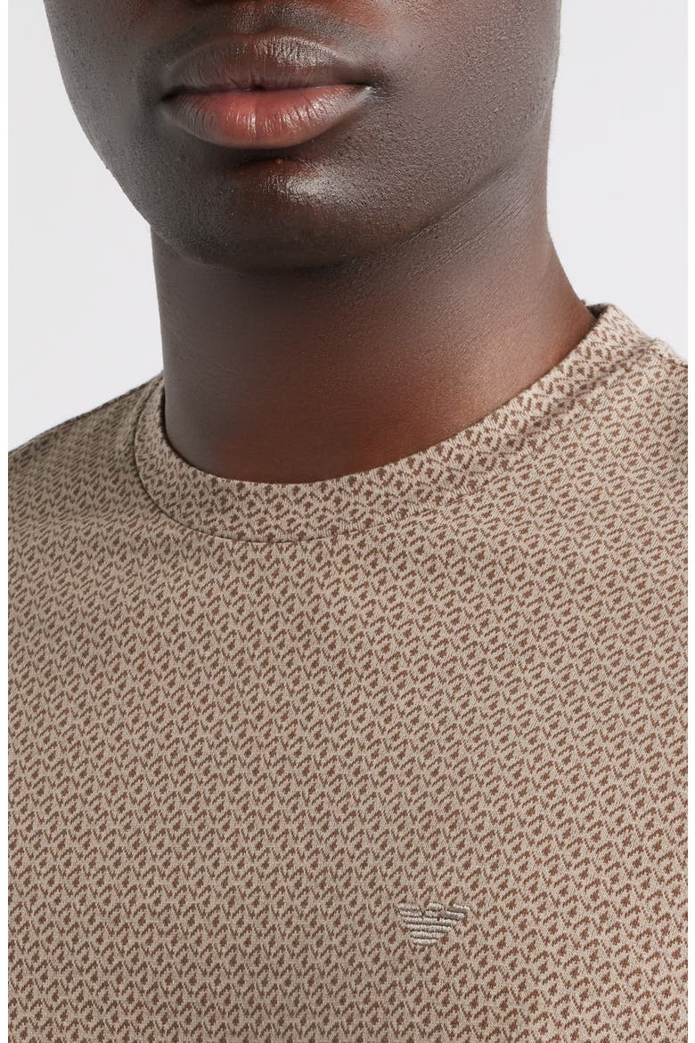 Geo Print Cotton Graphic T-Shirt, Alternate, color, BROWN