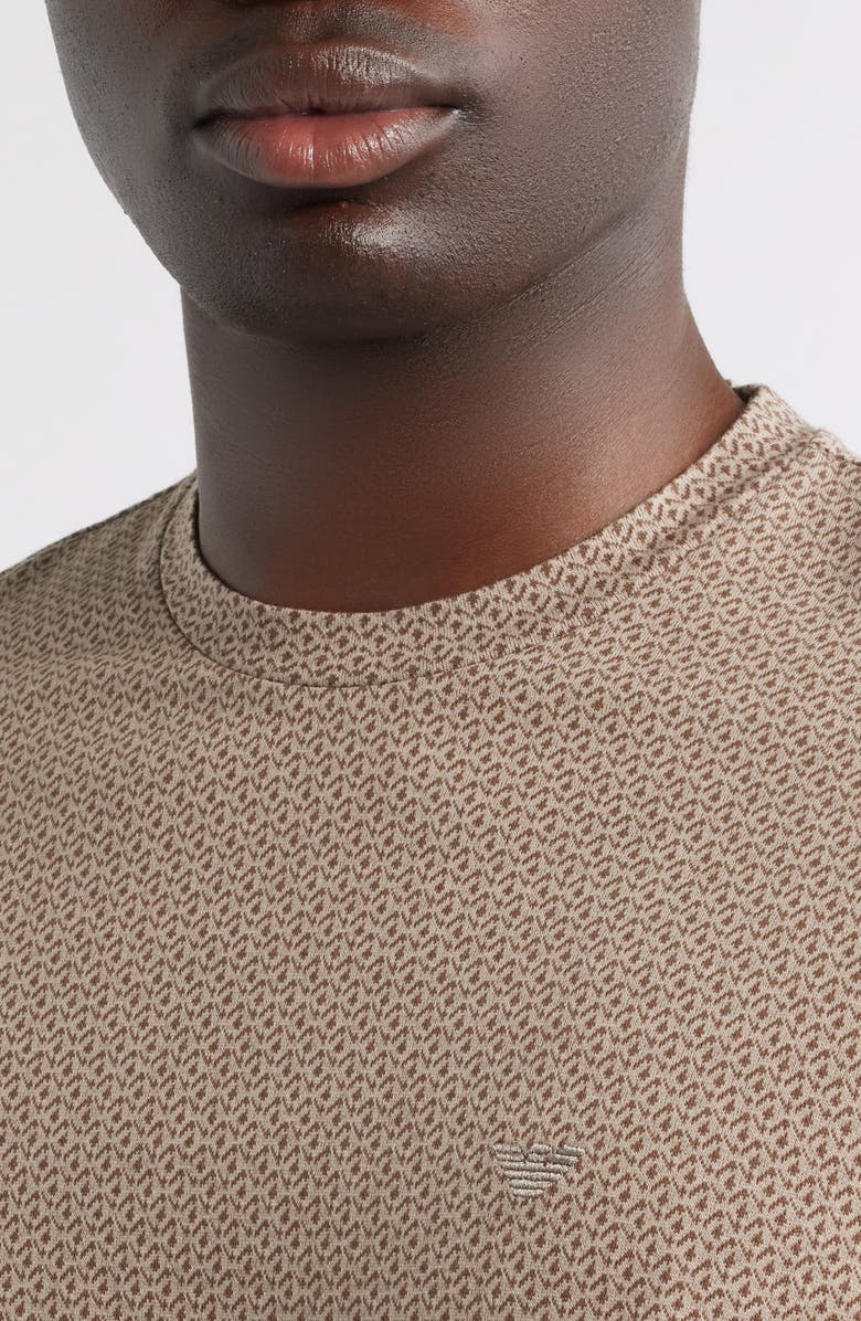 Emporio Armani Geo Print Cotton Graphic T-Shirt, Alternate, color, Brown