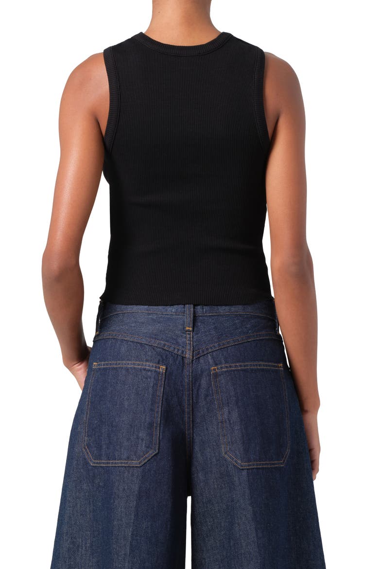 Poppy Shrunken Rib Tank, Alternate, color, BLACK