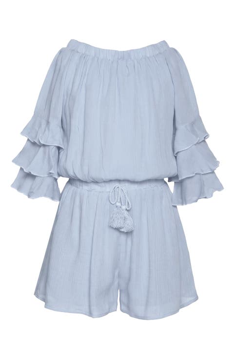 Kids' Tiered Ruffle Sleeve Romper