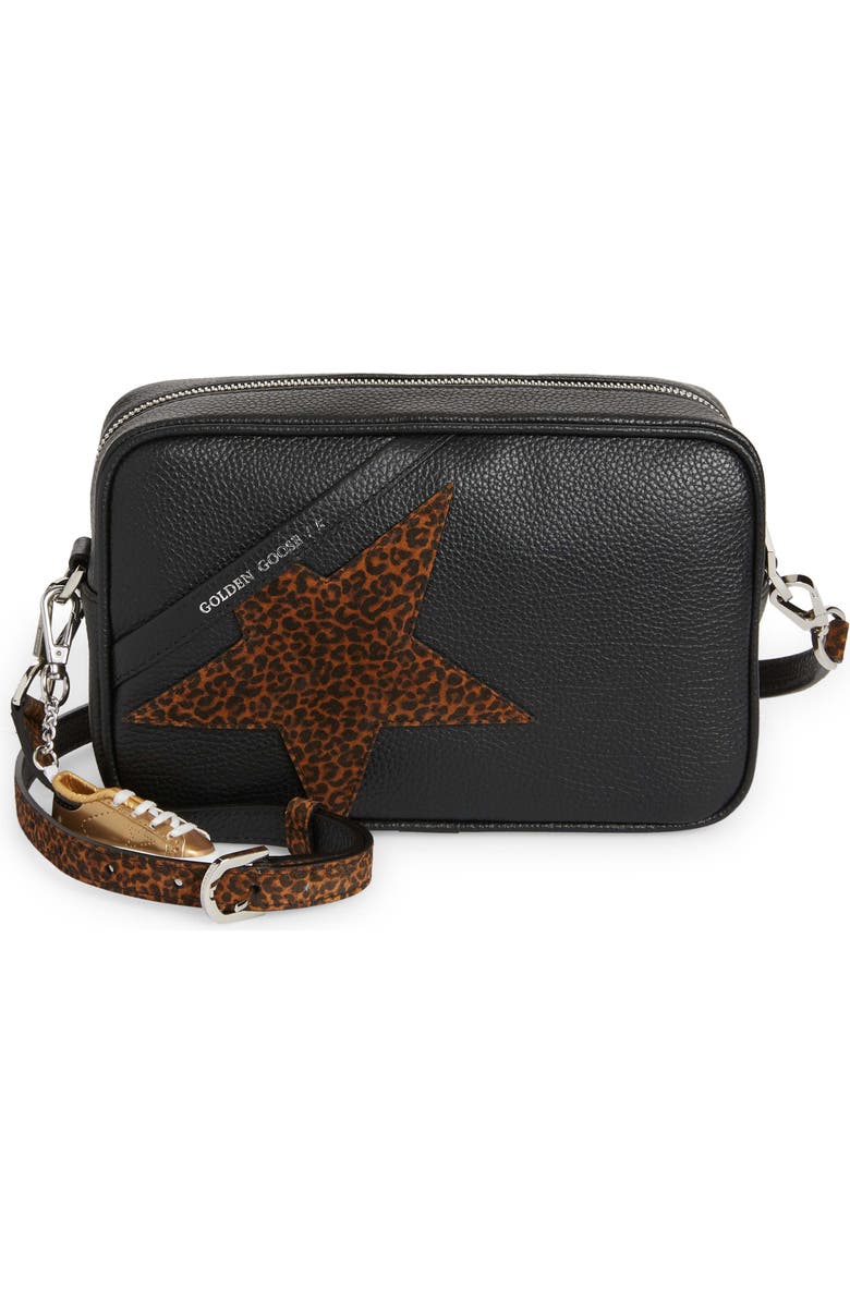 Golden Goose Star Leather Crossbody Camera Bag, Main, color,