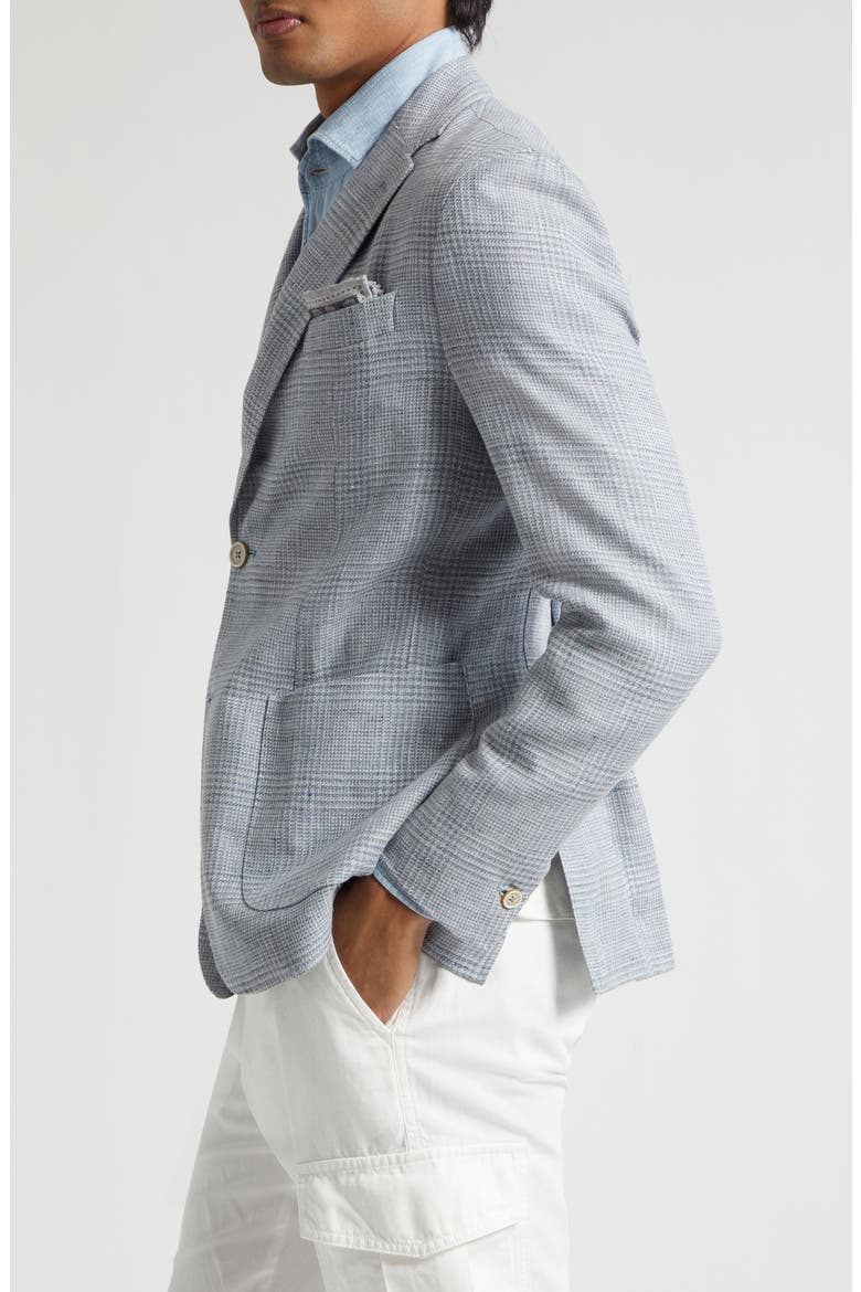 Plaid Linen & Wool Sport Coat, Alternate, color, 08 DENIM