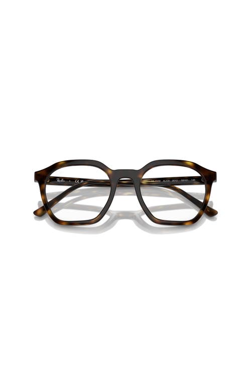 Ray Ban Ray-ban 50mm Irregular Optical Glasses In Brown