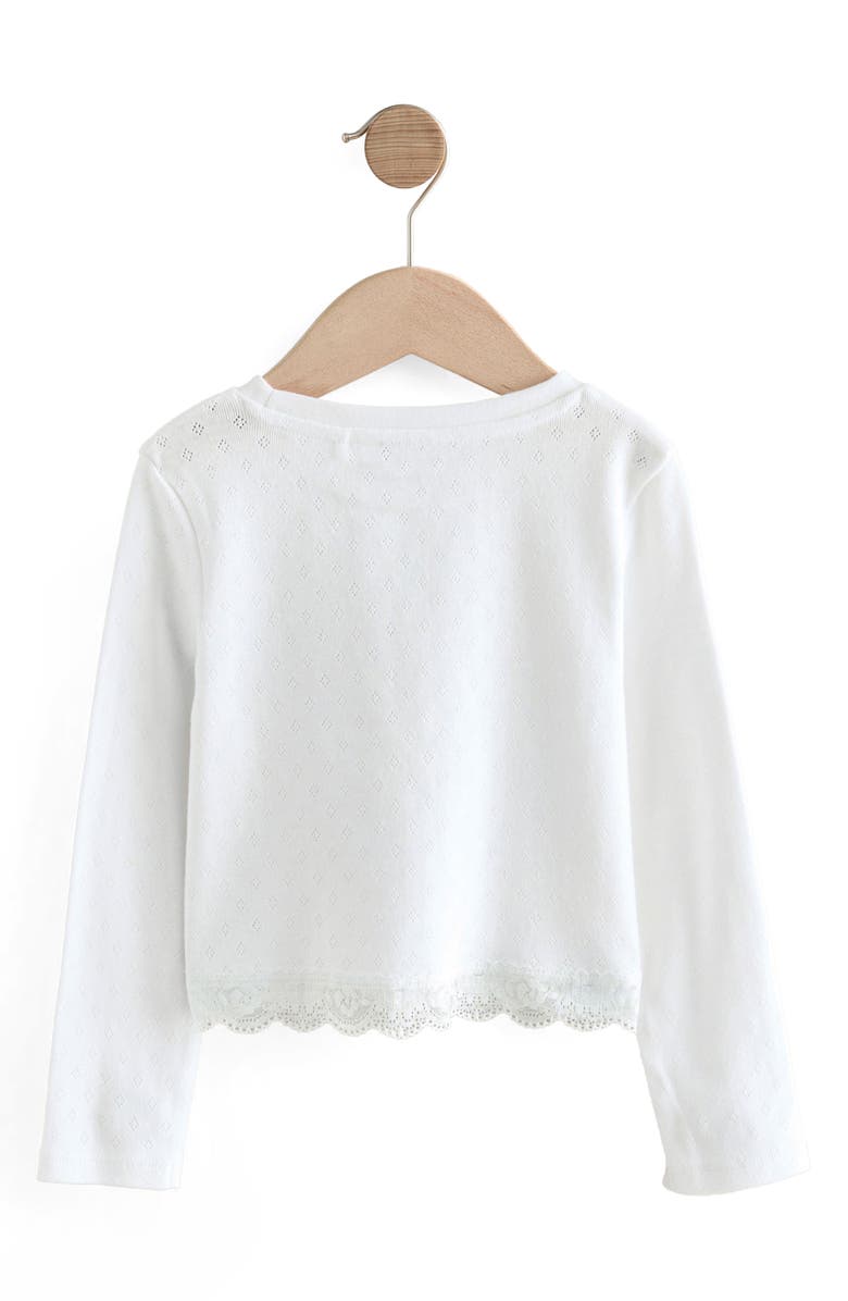 NEXT Kids' Scalloped Hem T-Shirt, Alternate, color, White