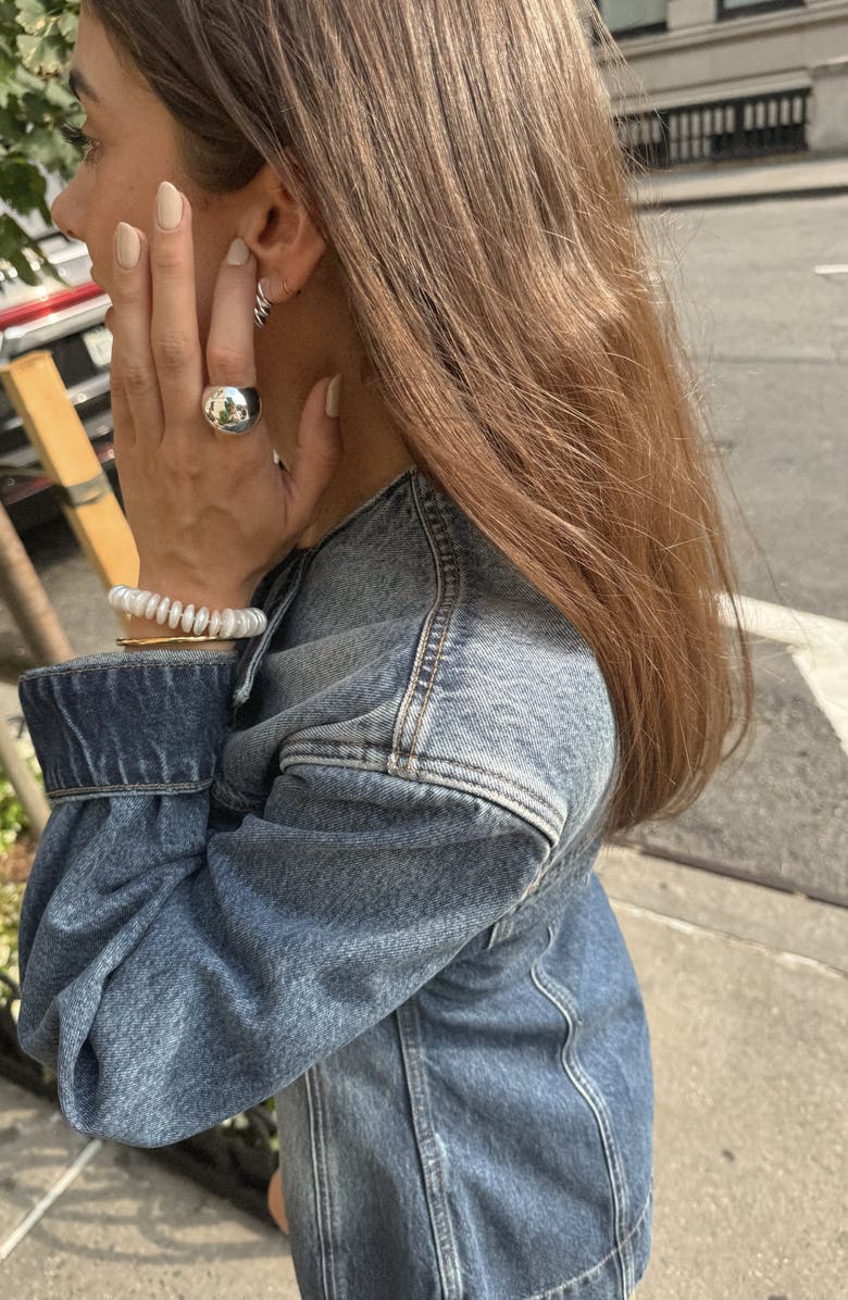 Joiana Jewelry Rondelle Pearl Bracelet, Alternate, color, Off White / Gold