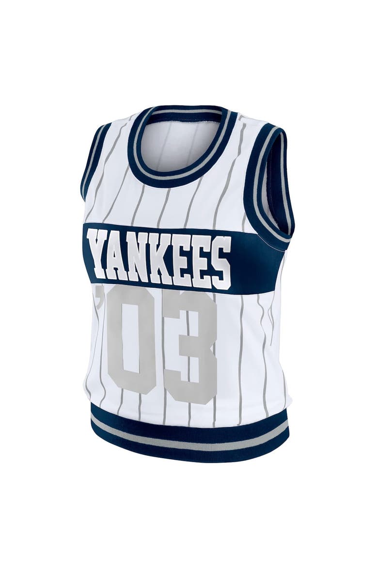 Women's WEAR by Erin Andrews  White New York Yankees Sporty Tank Top, Alternate, color, White