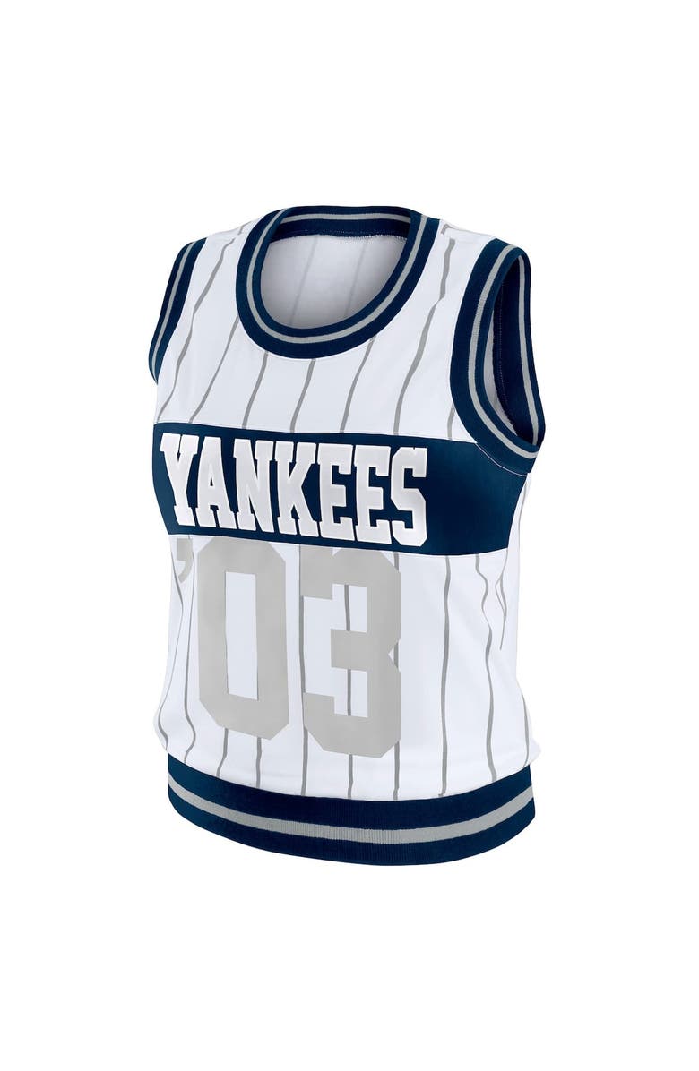 WEAR by Erin Andrews Women's WEAR by Erin Andrews  White New York Yankees Sporty Tank Top, Alternate, color, White