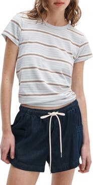 rag & bone The Slub Stripe Cotton T-Shirt