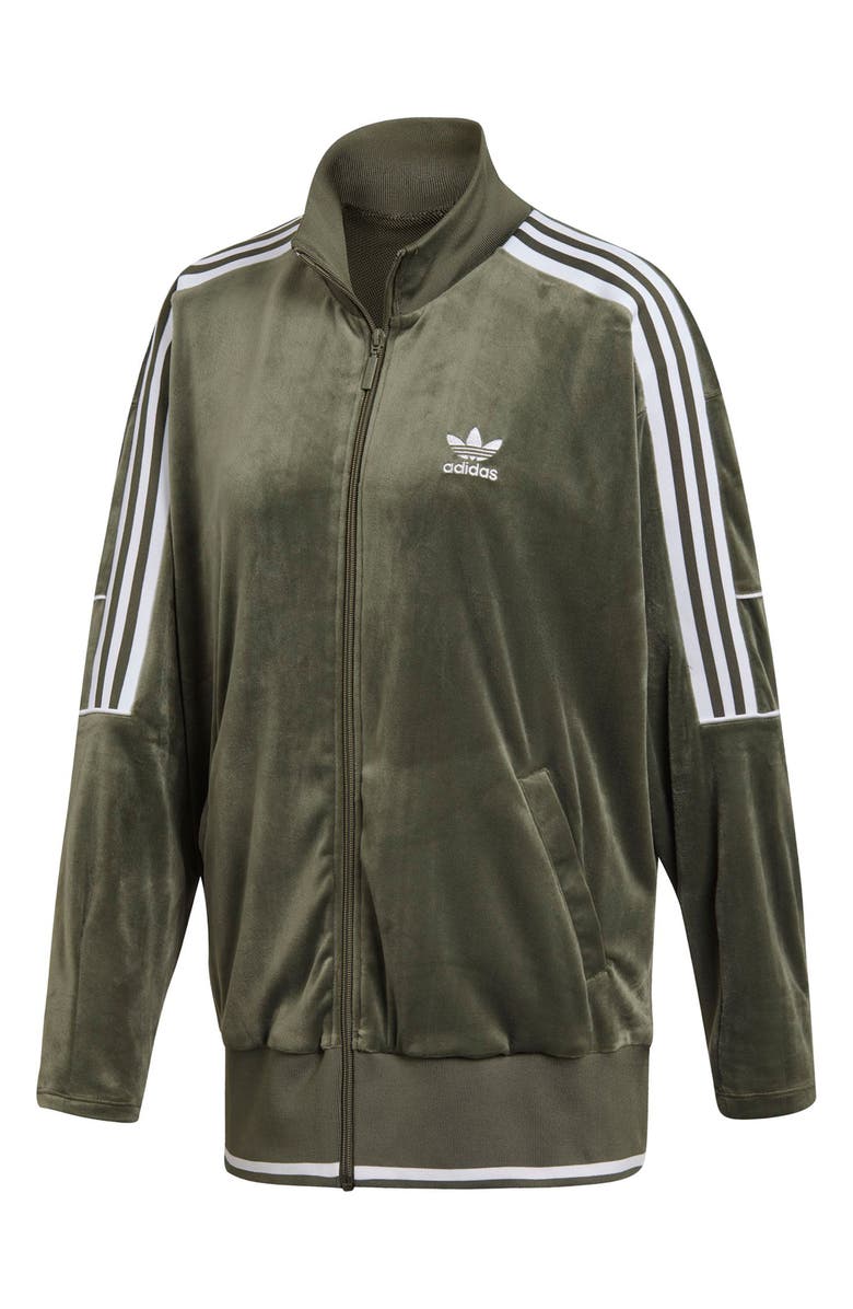 adidas Originals Velvet Track Jacket, Alternate, color, 