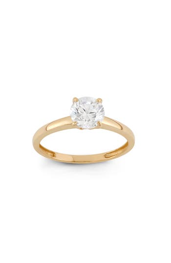Fuzion Creations Cubic Zirconia Ring In Yellow