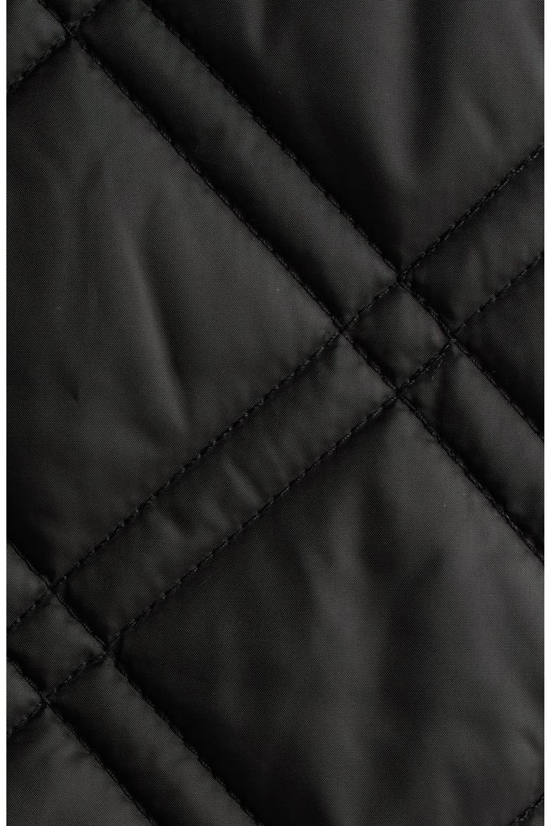 Crest Quilted Snap Jacket, Alternate, color, BLACK