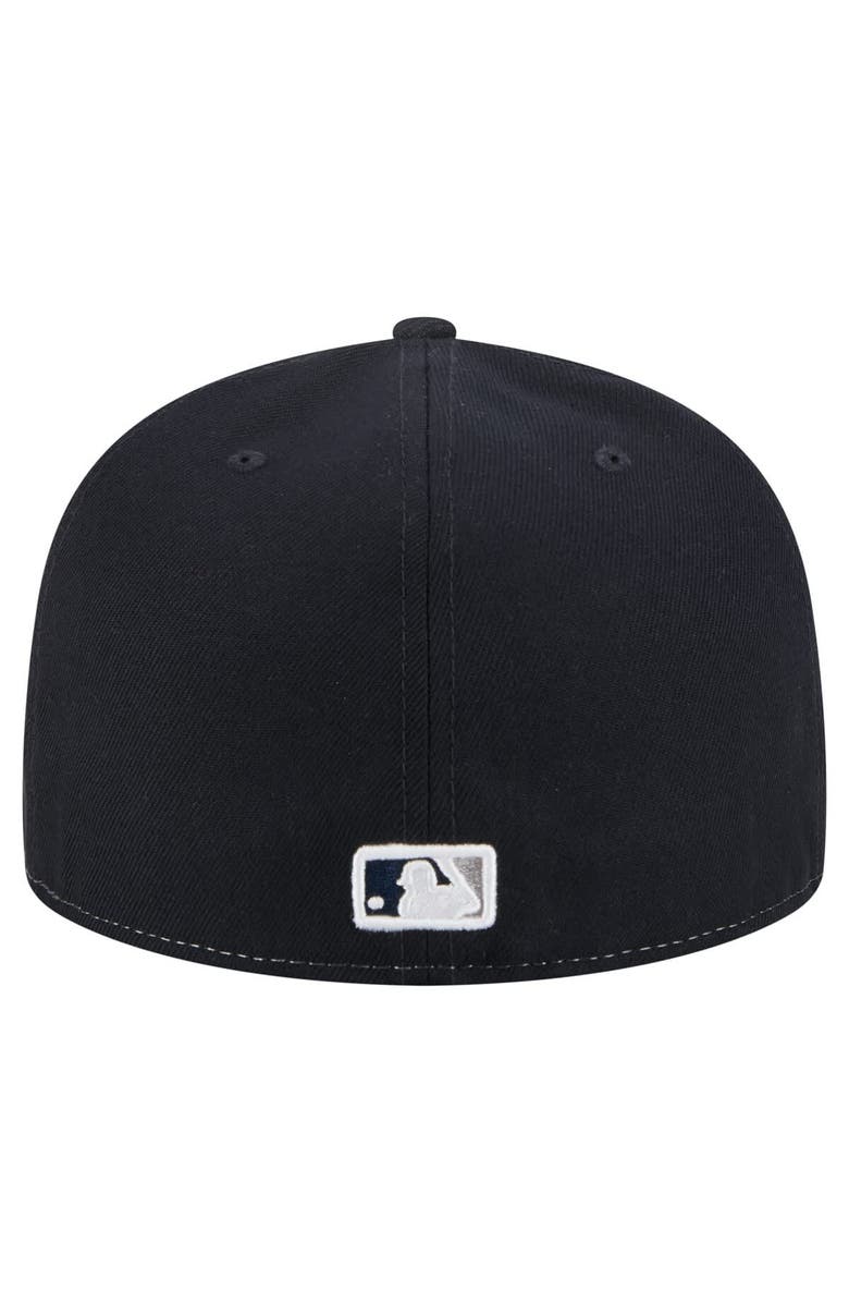 New Era Men's New Era White/Navy New York Yankees Repeat 59FIFTY Fitted Hat, Alternate, color, White