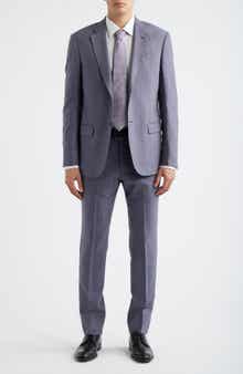 Purple & Blue Plaid Virgin Wool Suit