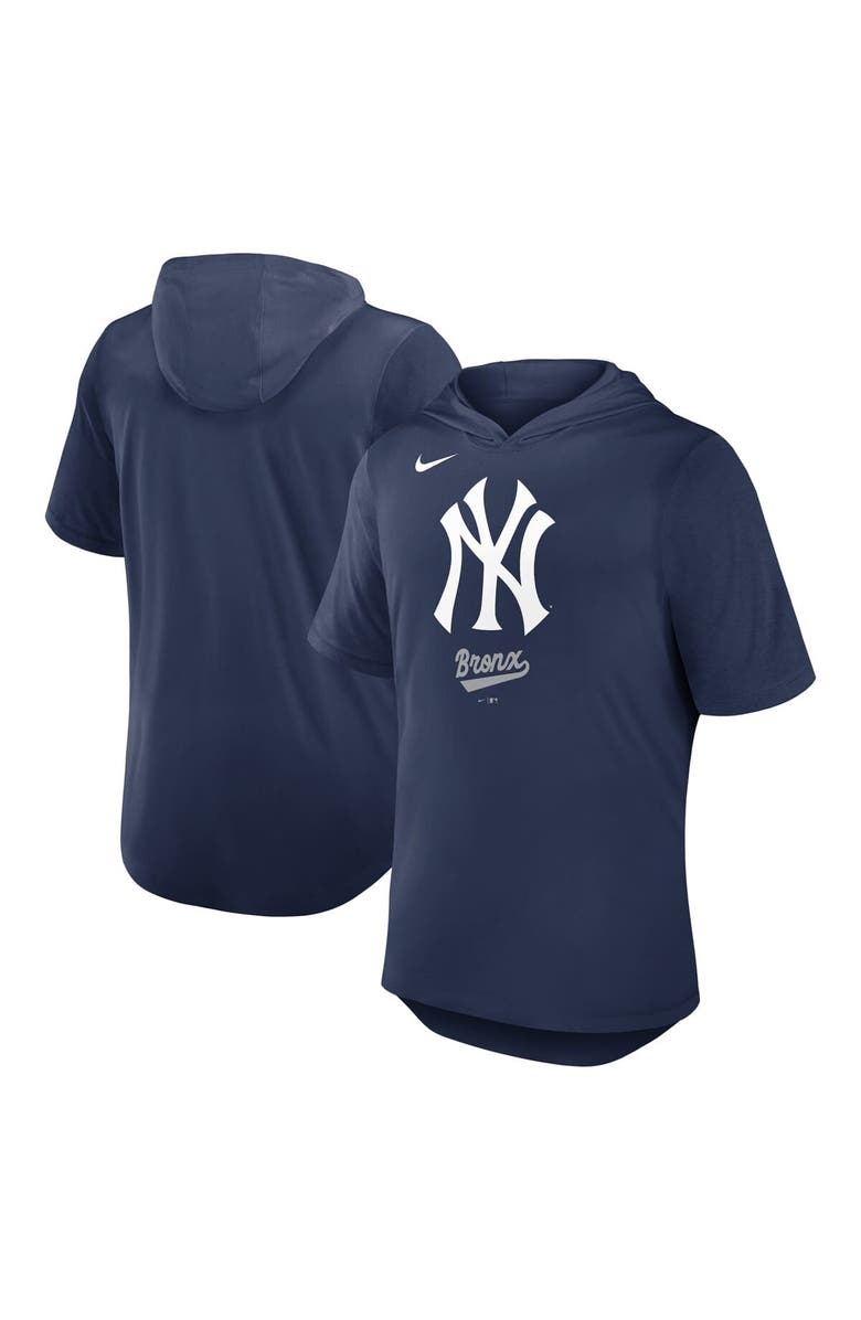 Nike Men's Nike Navy New York Yankees Tri-Blend Hoodie T-Shirt, Main, color, Navy
