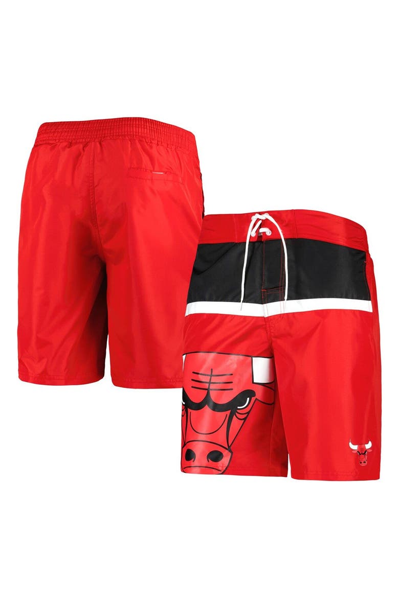 Men's G-III Sports by Carl Banks Red Chicago Bulls Sea Wind Swim Trunks, Main, color, Red