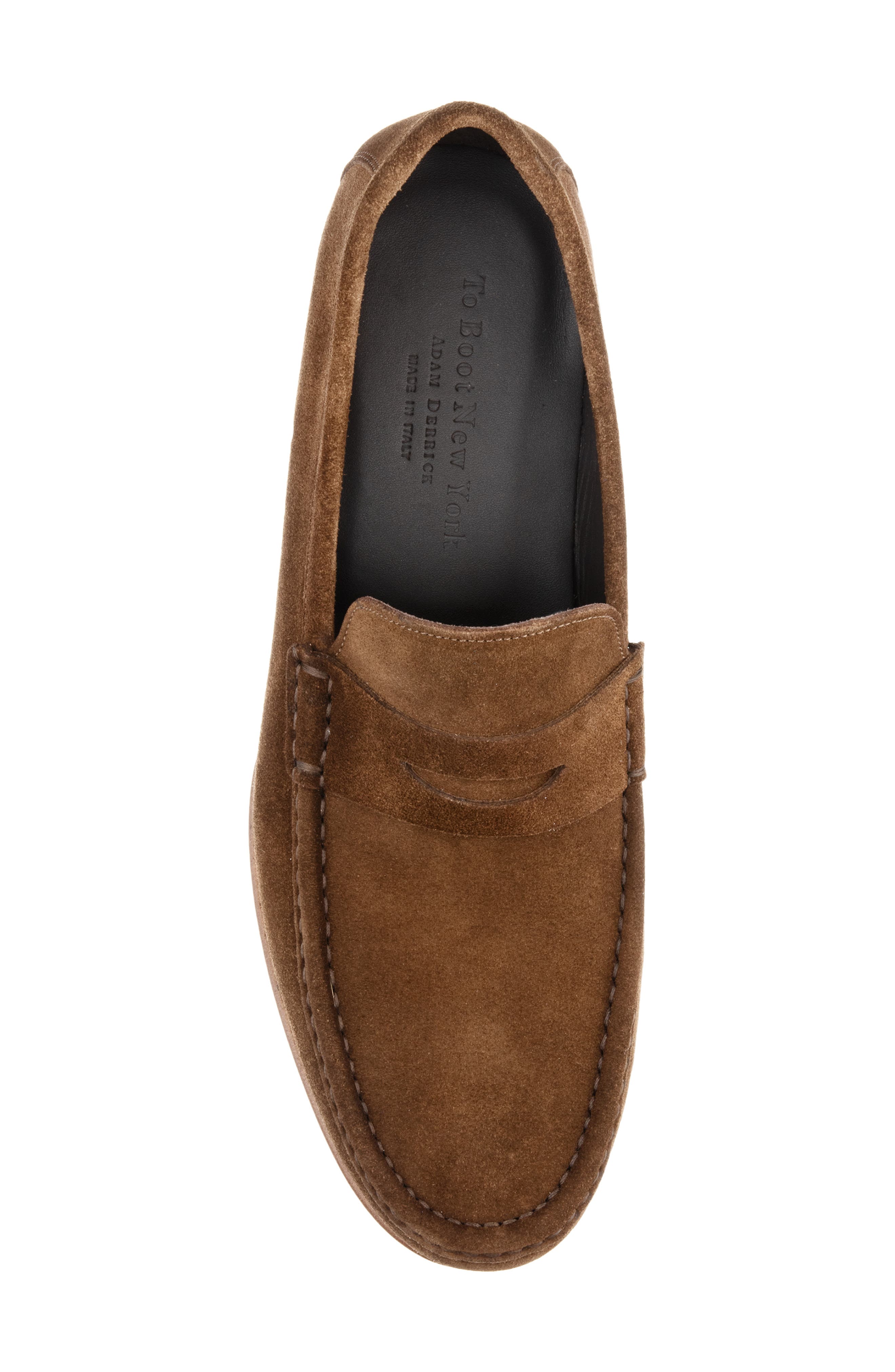 TO BOOT NEW YORK Dylan Suede Penny Loafer, Alternate, color, Softy Chocolate