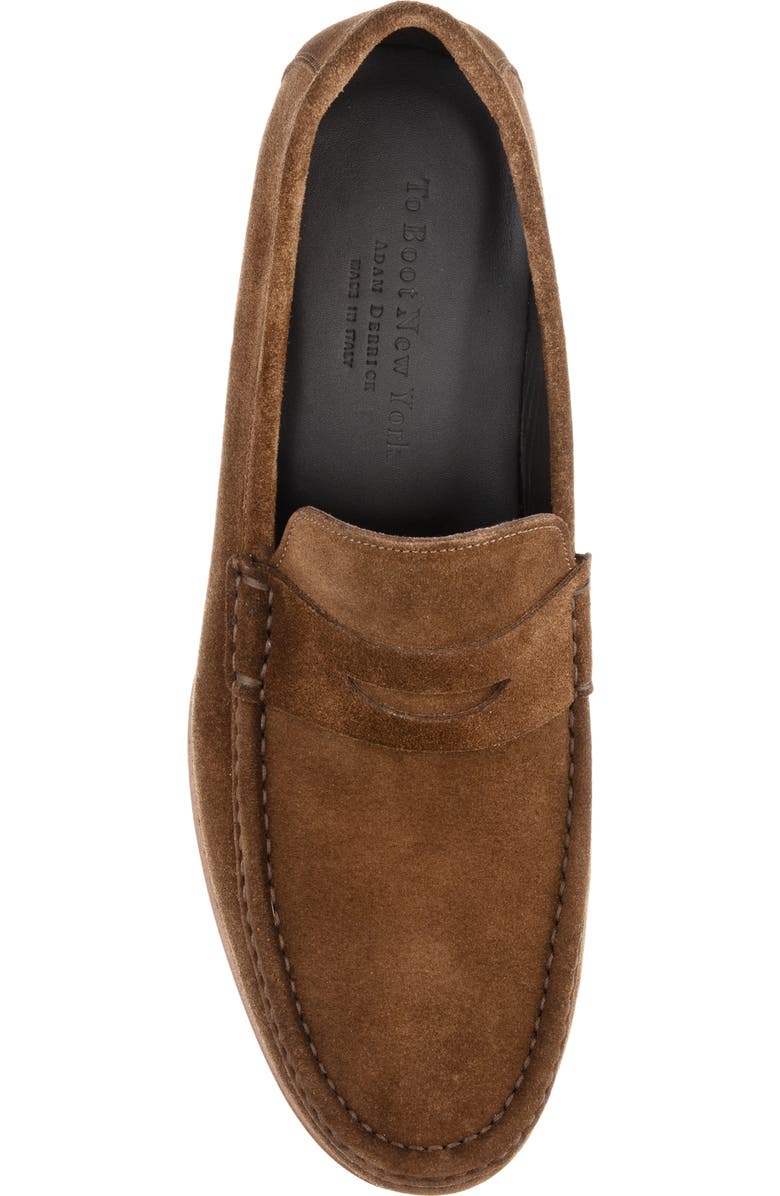 TO BOOT NEW YORK Dylan Suede Penny Loafer, Alternate, color, Softy Chocolate