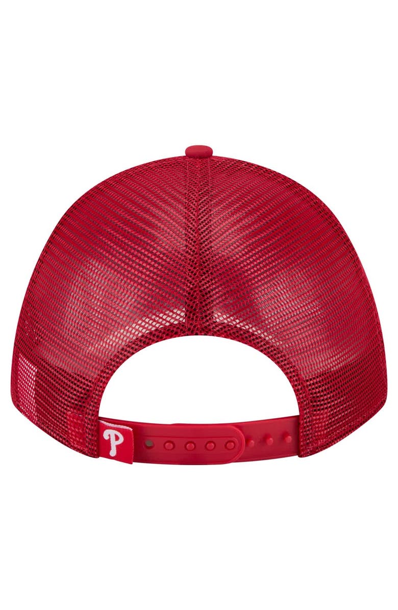 New Era Men's New Era  Red Philadelphia Phillies Minimalist 9FORTY A-Frame Adjustable Hat, Alternate, color, Red