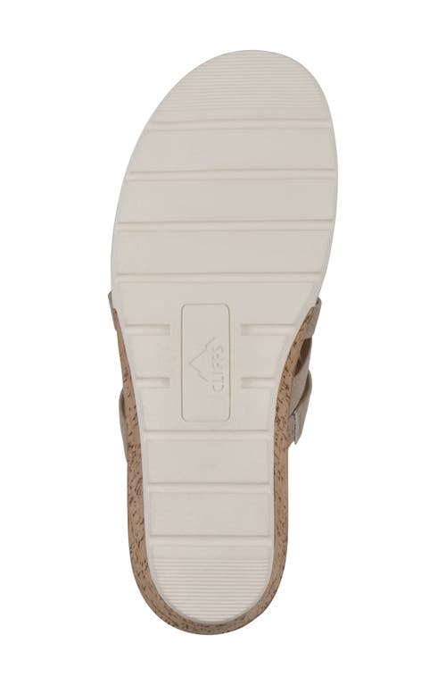 Cliffs By White Mountain Tinisha Wedge Sandal In Taupe Embossed