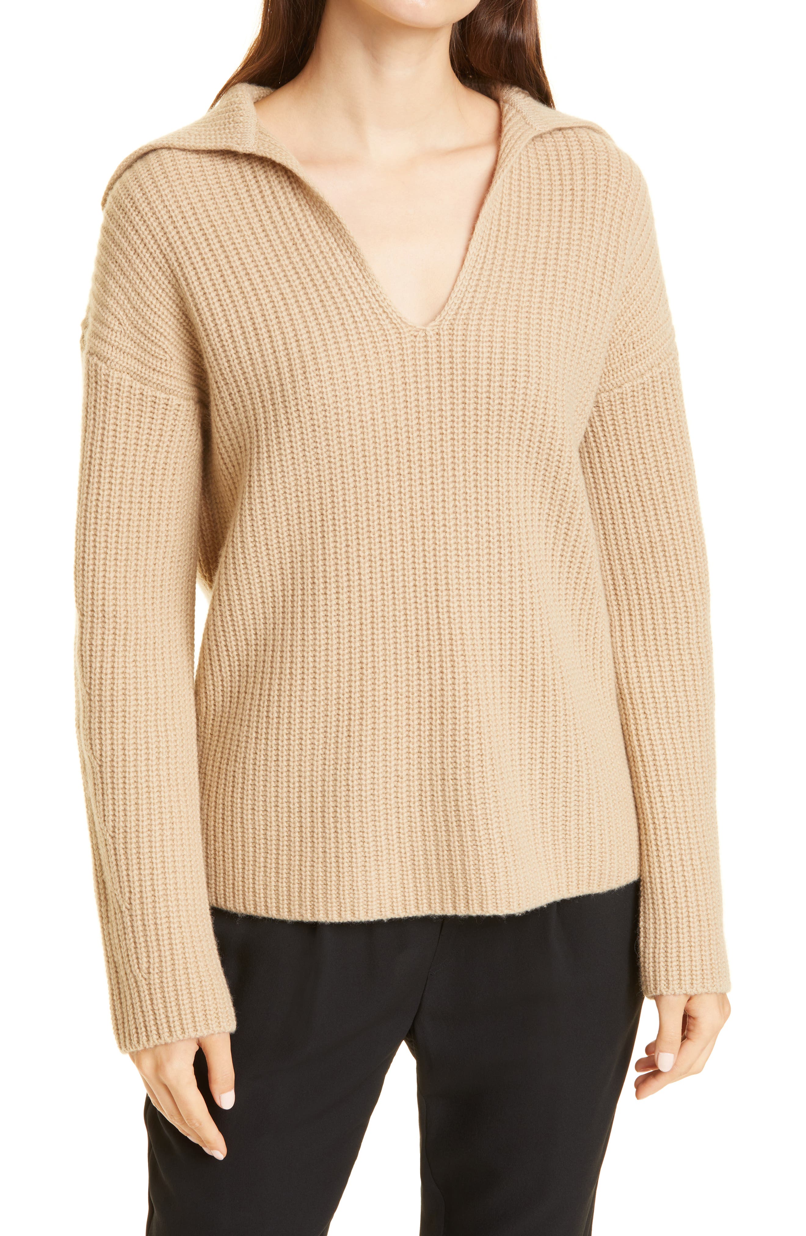 Vince Collared Wool & Cashmere Sweater