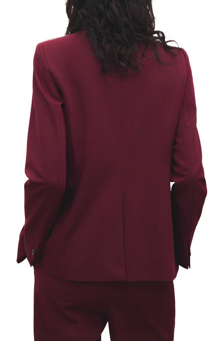 MANGO Fitted Suit Jacket, Alternate, color, Wine