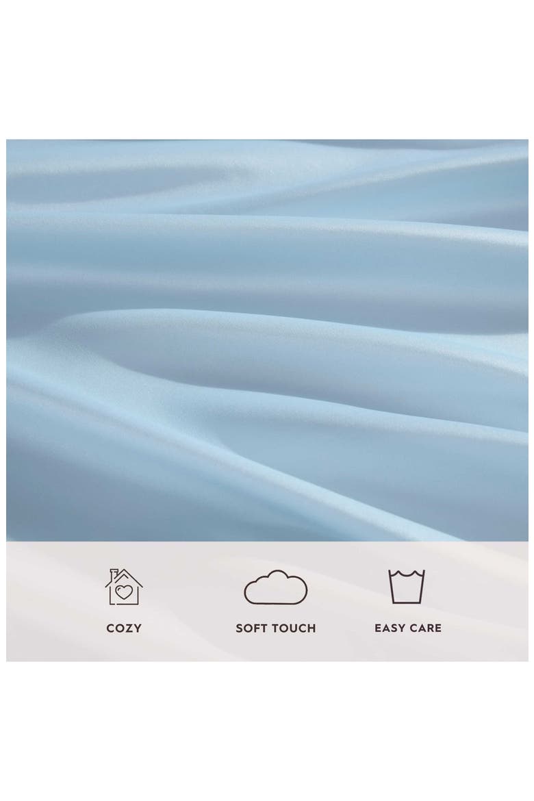 Satin Bliss Solid Sheet Set, Alternate, color, LIGHT BLUE