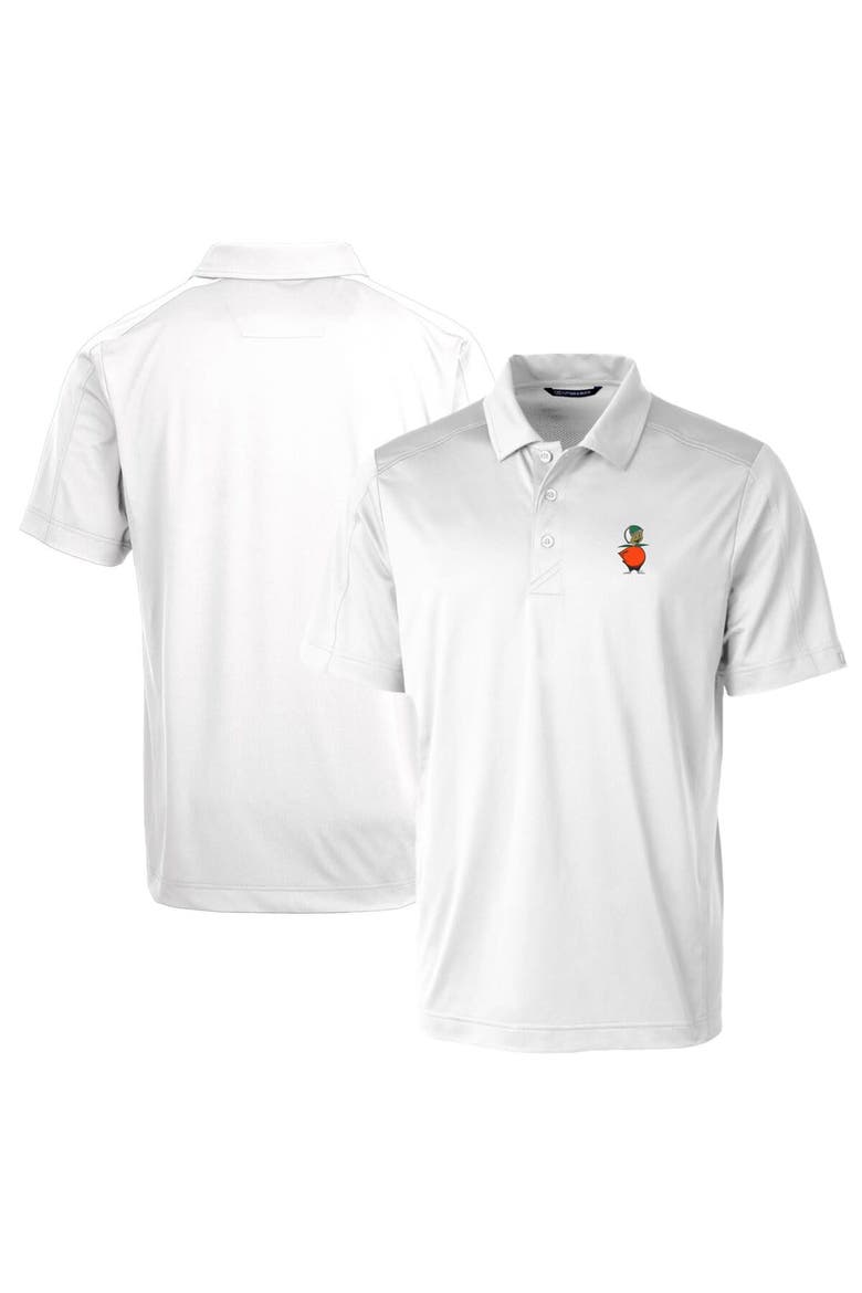 Men's Cutter & Buck White UCF Knights Team Logo Big & Tall Prospect Textured Stretch Polo, Alternate, color, White