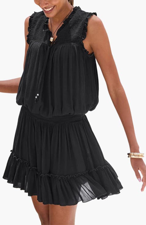 Ruffle Trim Dress