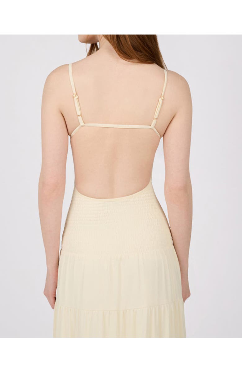 WeWoreWhat Smocked Drop Waist Maxi Dress, Alternate, color, Ivory