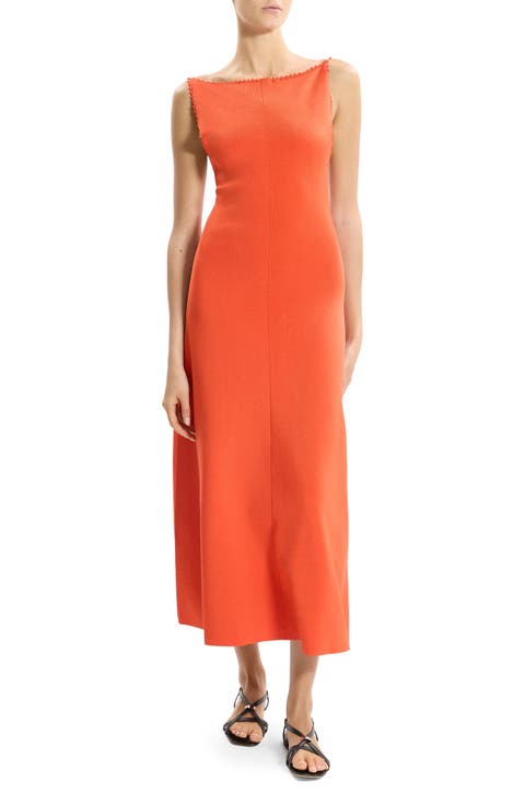 Embroidered Detail Midi Dress