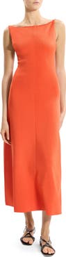 Theory Embroidered Detail Midi Dress