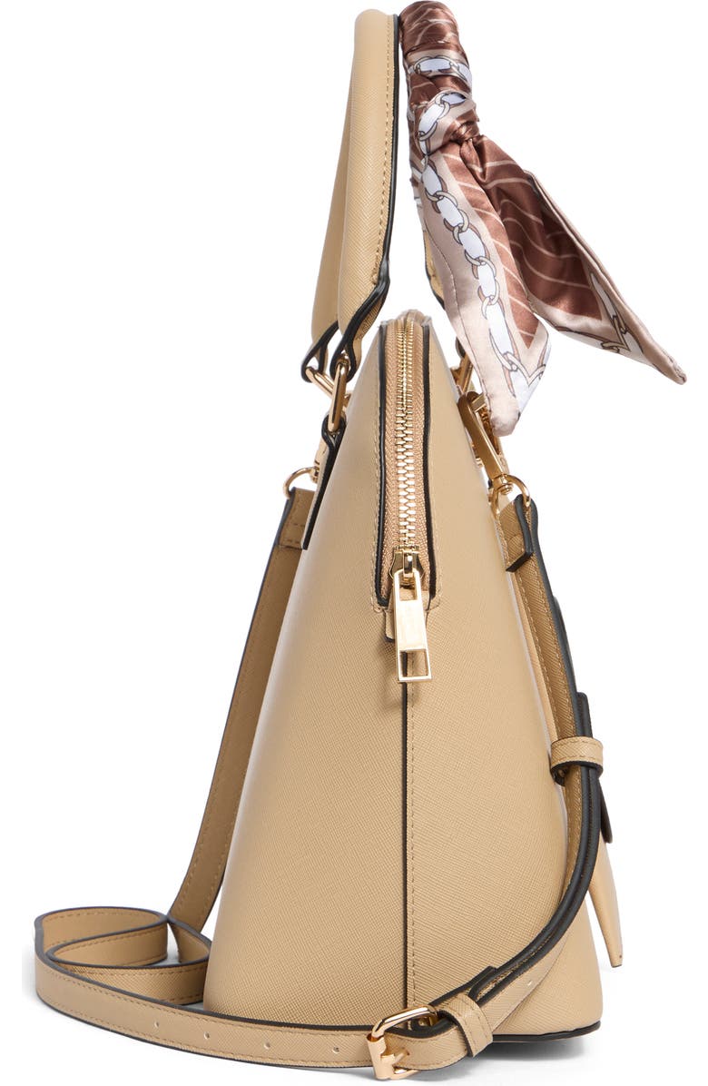 ALDO Umaunwan Dome Satchel Bag, Alternate, color, Beige